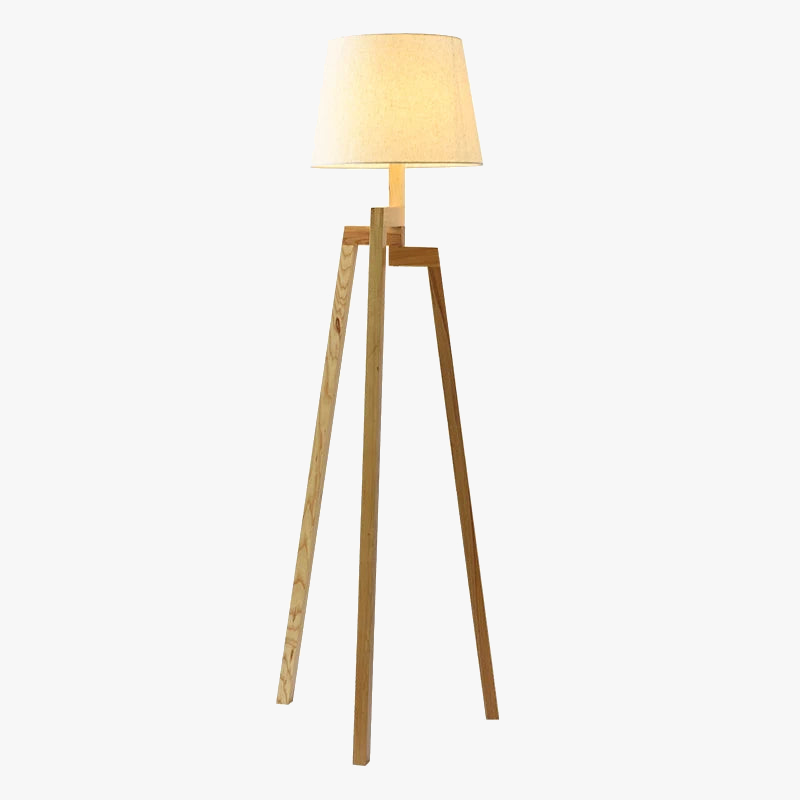 lampadaire nordique en bois design créatif à trois pieds
