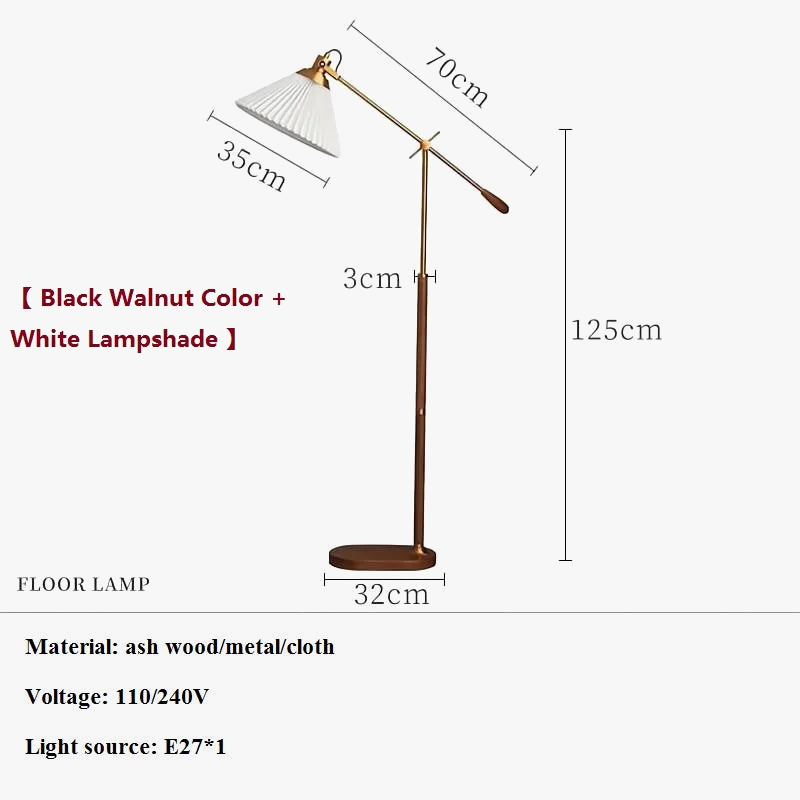 Lampadaire nordique en bois massif