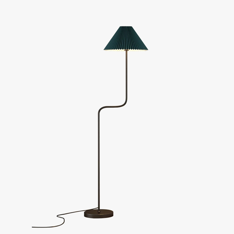 lampadaire nordique en verre avec abat-jour pour décoration intérieure