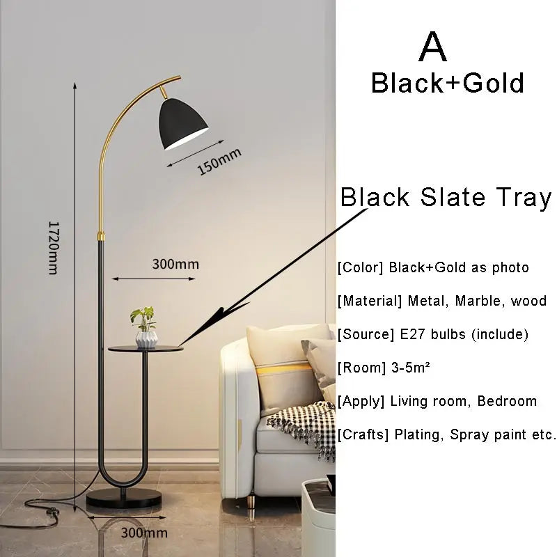 lampadaire nordique à led abat-jour en tissu pour décoration intérieure