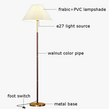 lampadaire nordique à led design abat-jour en tissu décoration intérieure