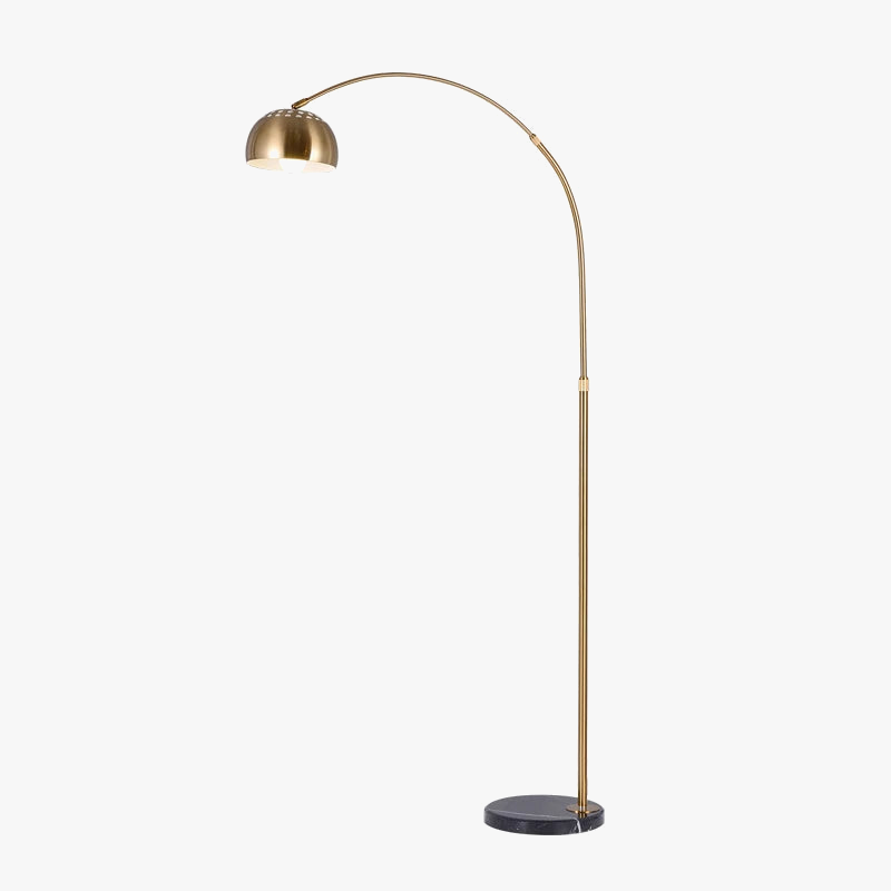 lampadaire nordique led en fer simple avec base en marbre