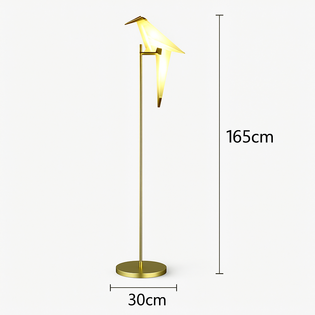 lampadaire nordique oiseau créatif acrylique mille grues lampe sur pied pour décoration