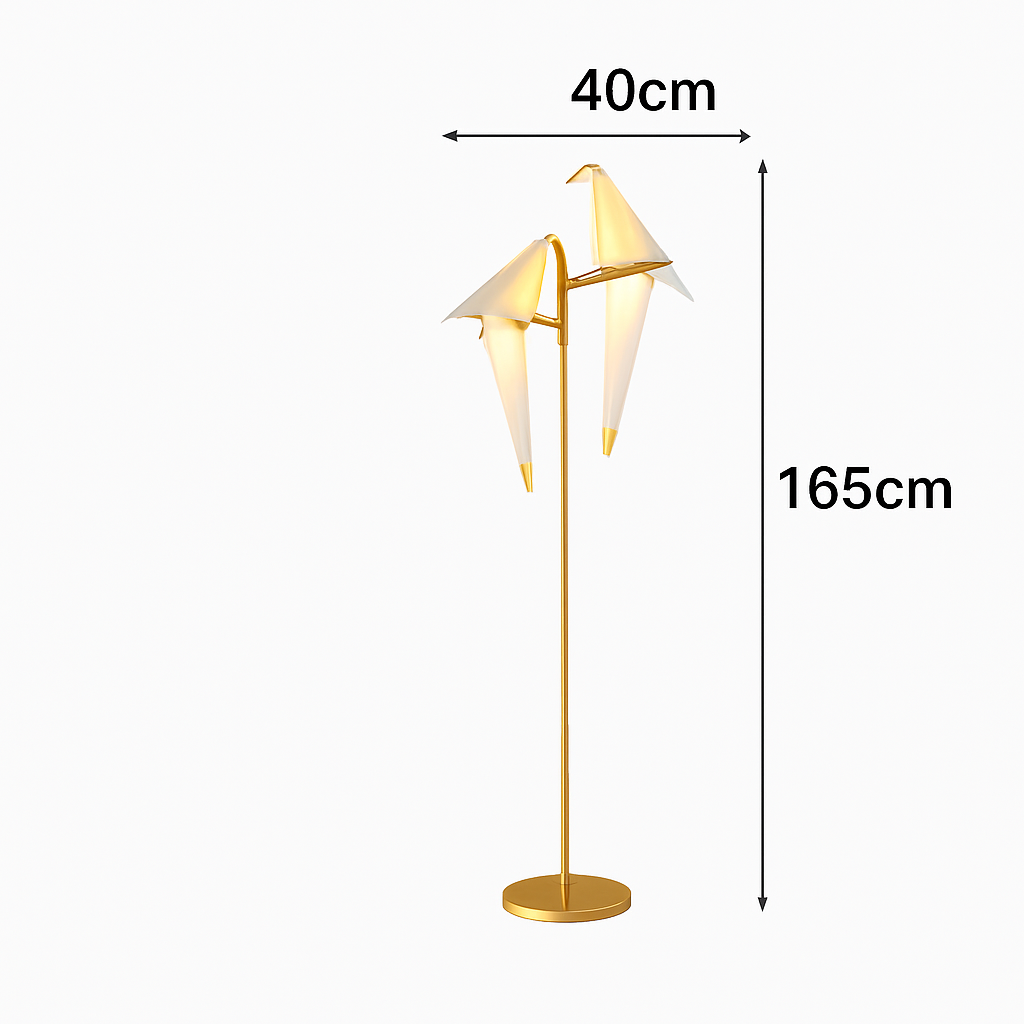 lampadaire nordique oiseau créatif acrylique mille grues lampe sur pied pour décoration