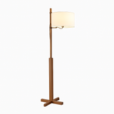 Lampadaire Nordique Wabi Sabi En Bois Massif Tissu Abat-Jour Led Salon Chambre Décor À La Maison Canapé Coin Lampe Sur Pied