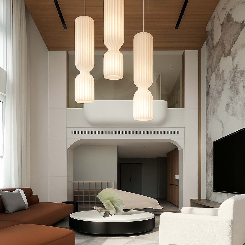 lampadaire plissé nordique en tissu pour décoration intérieure