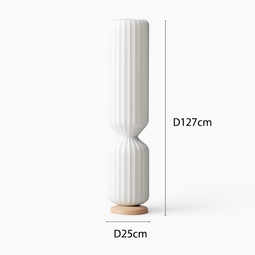 lampadaire plissé nordique en tissu pour décoration intérieure