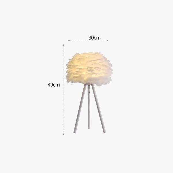 lampadaire postmoderne en plumes avec interrupteur à pied