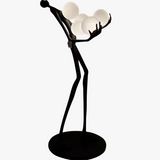 lampadaire postmoderne en résine et verre design élégant