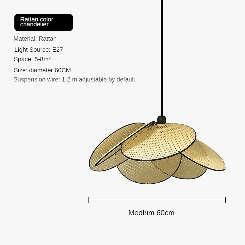 lampadaire rétro en rotin tissé design chinois pour décoration intérieure
