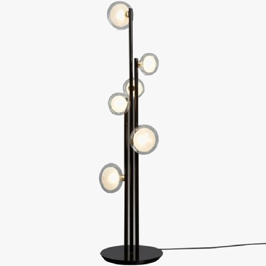 lampadaire rétro en verre design nordique pour décoration intérieure