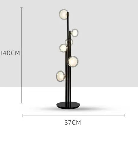 lampadaire rétro en verre design nordique pour décoration intérieure