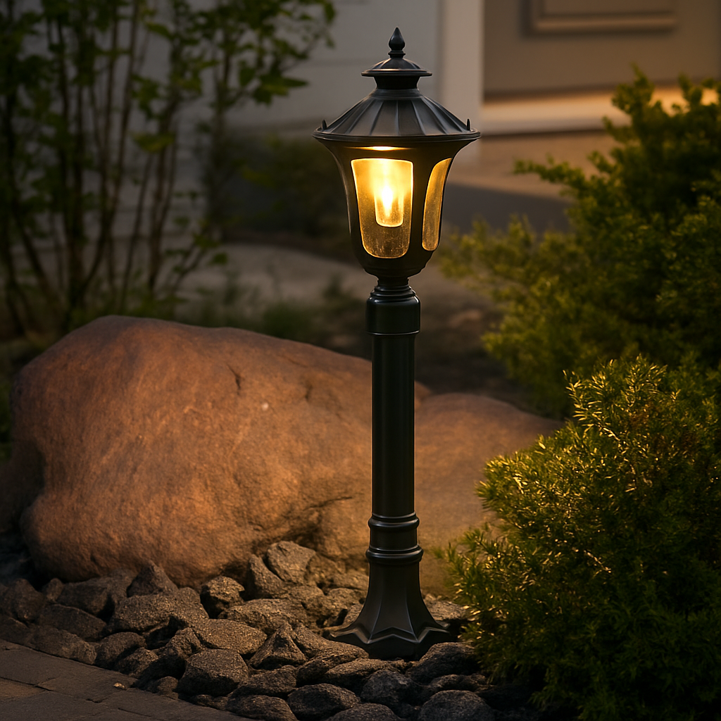 lampadaire rétro pour jardin et allées extérieures