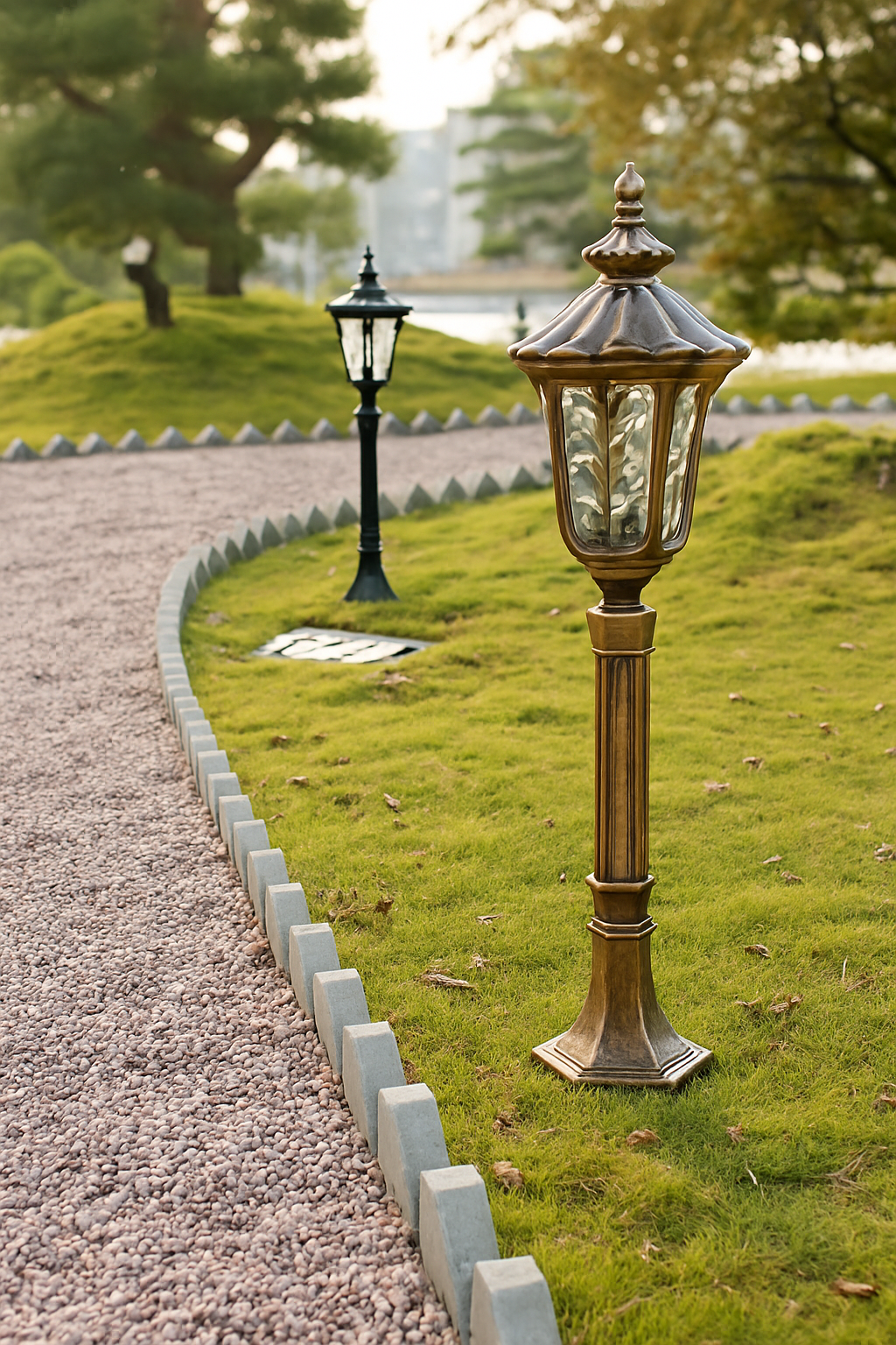 lampadaire rétro pour jardin et allées extérieures