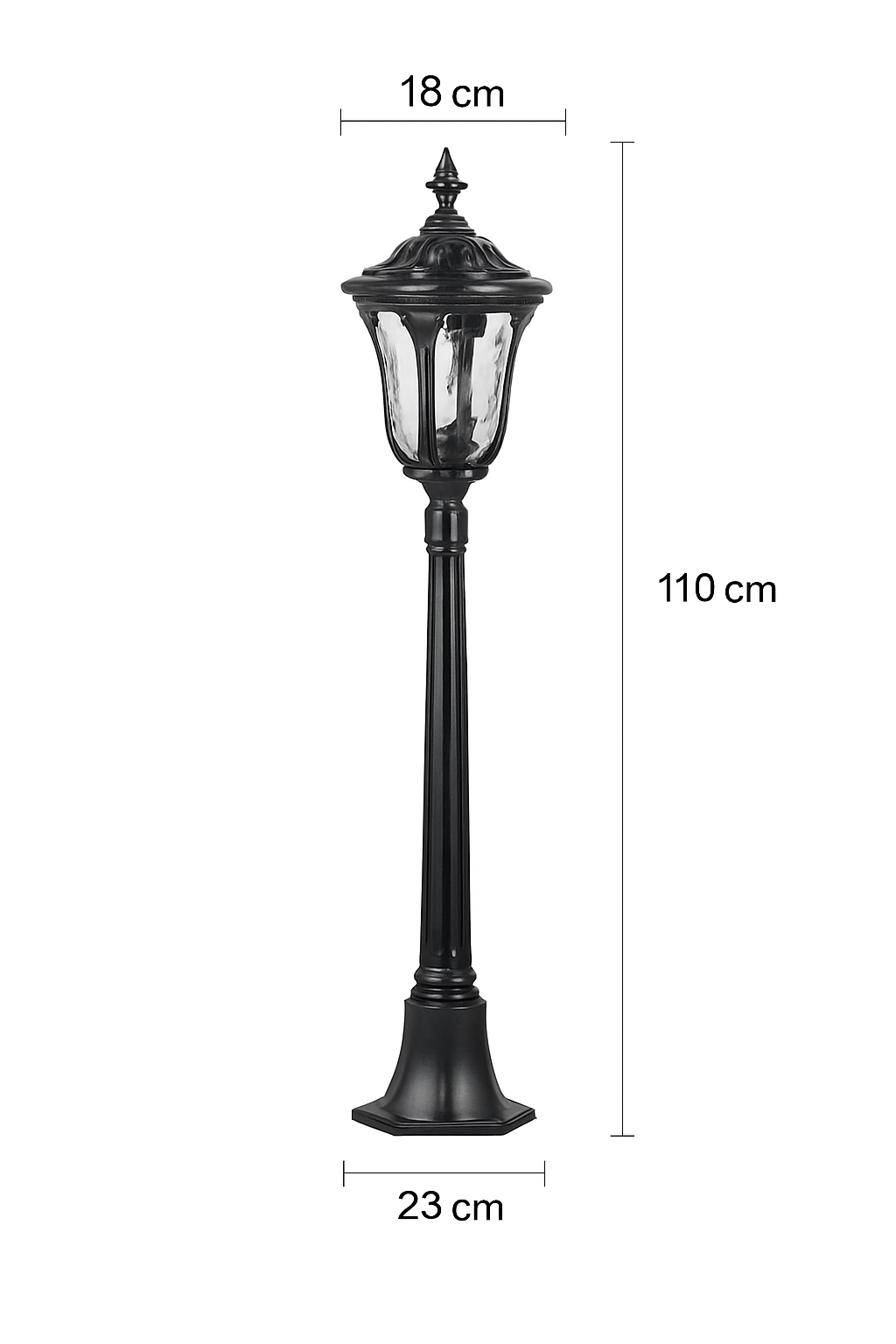 lampadaire rétro pour jardin et allées extérieures