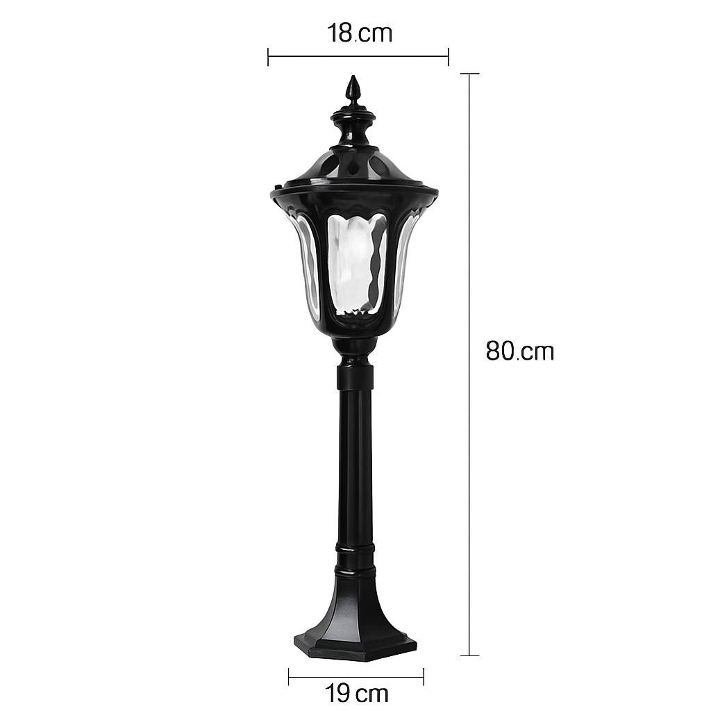 lampadaire rétro pour jardin et allées extérieures
