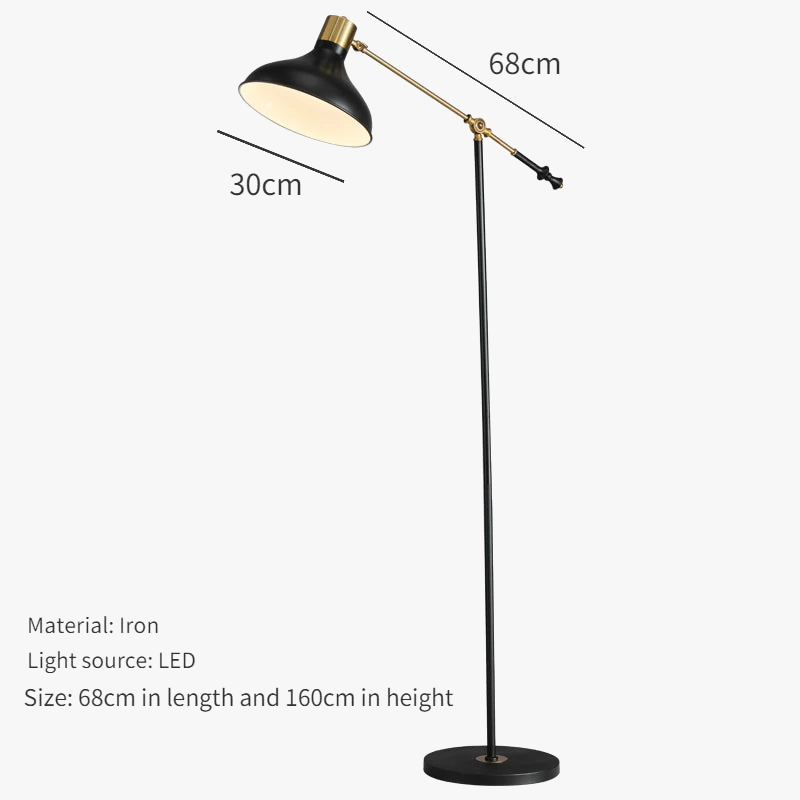 lampadaire rétro simple pour intérieur et extérieur
