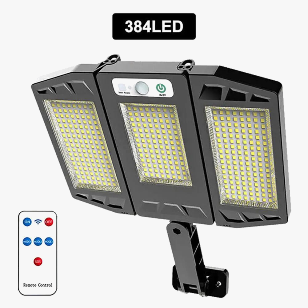 lampadaire solaire 384 led étanche avec capteur et télécommande