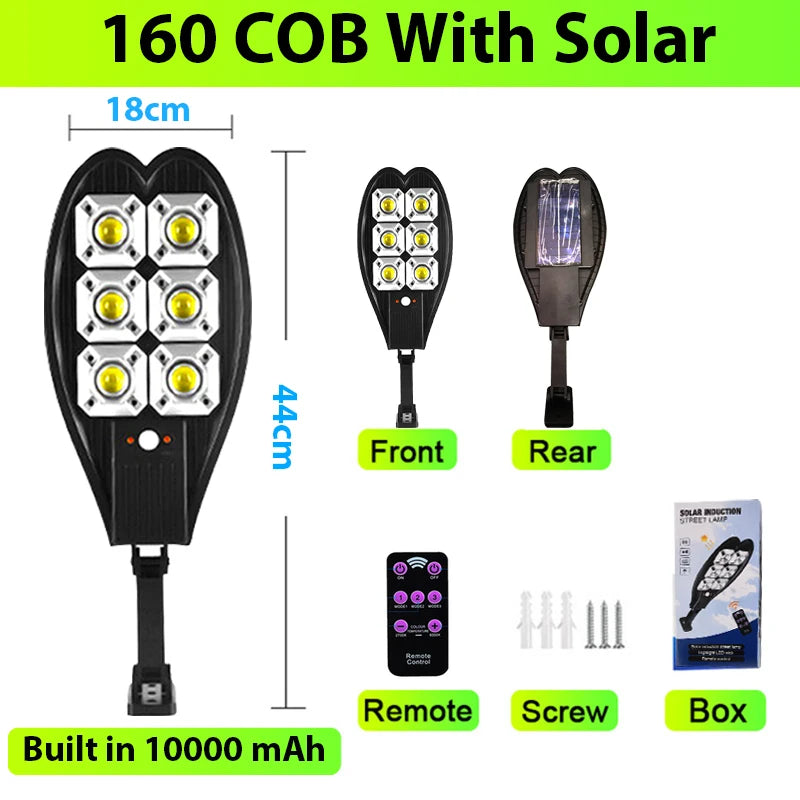 lampadaire solaire 600000 lumens avec capteur de mouvement étanche