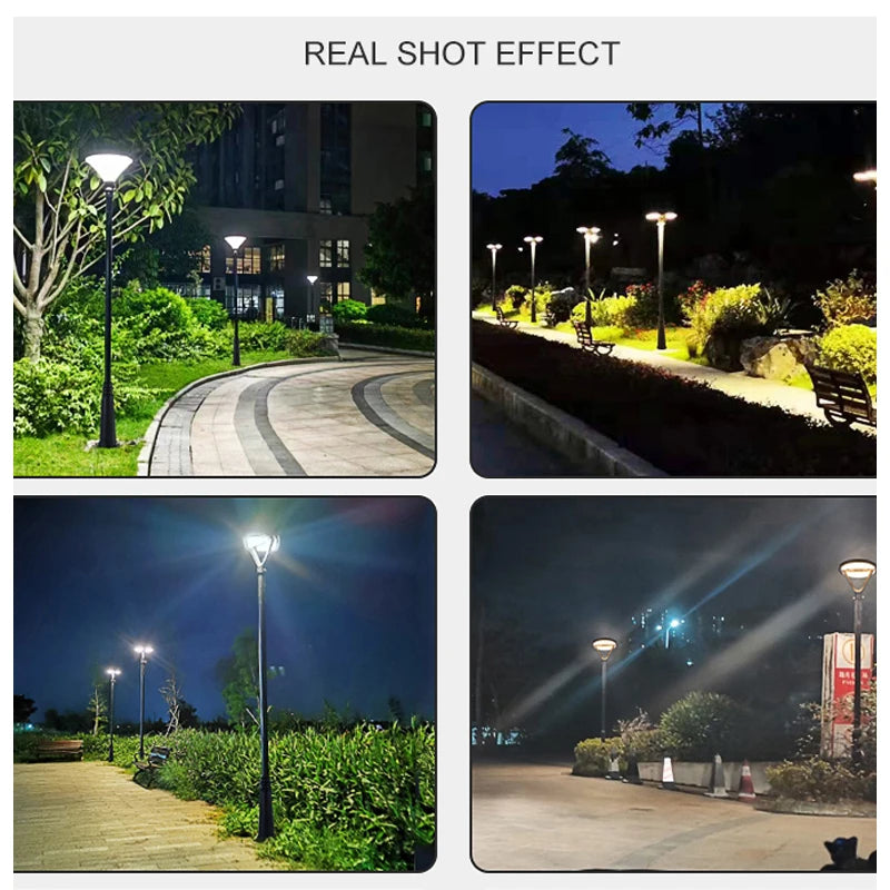 lampadaire solaire complet avec poteau pour jardin extérieur