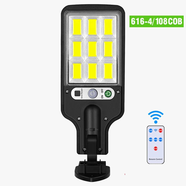lampadaire solaire extérieur avec télécommande et détection humaine