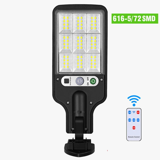 lampadaire solaire extérieur avec télécommande et détection humaine