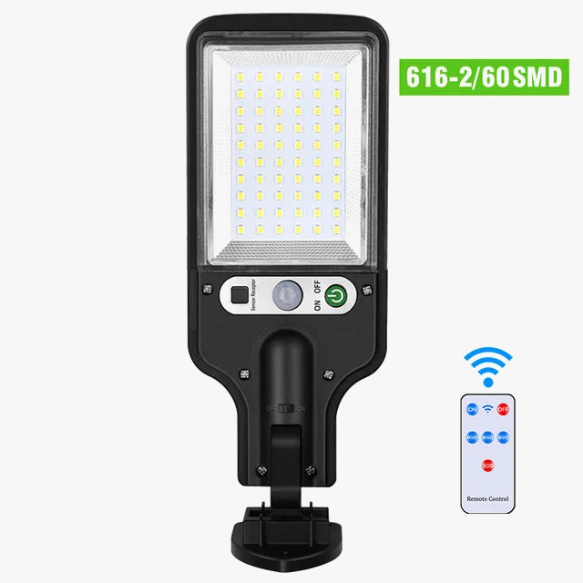 lampadaire solaire extérieur avec télécommande et détection humaine