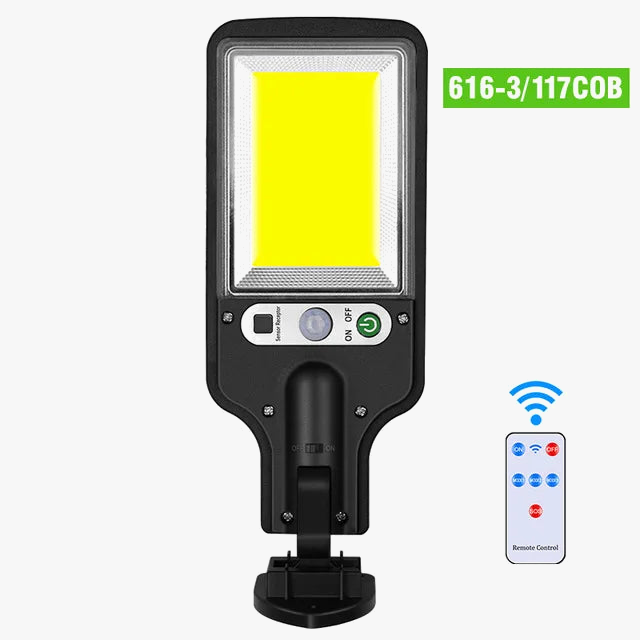 lampadaire solaire extérieur avec télécommande et détection humaine