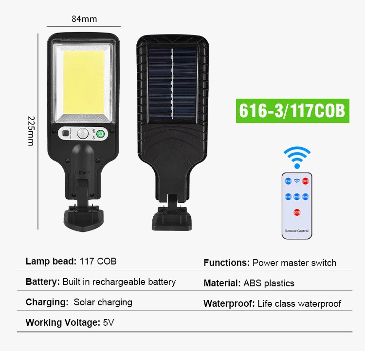 lampadaire solaire led avec capteur de mouvement et télécommande