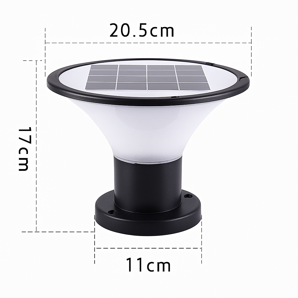lampadaire solaire étanche pour jardin et extérieur