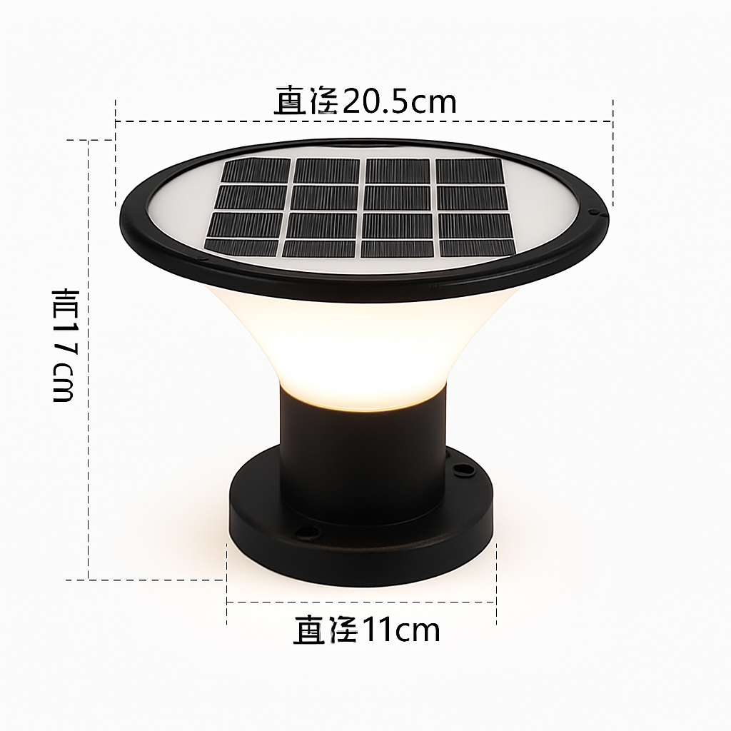 lampadaire solaire étanche pour jardin et extérieur