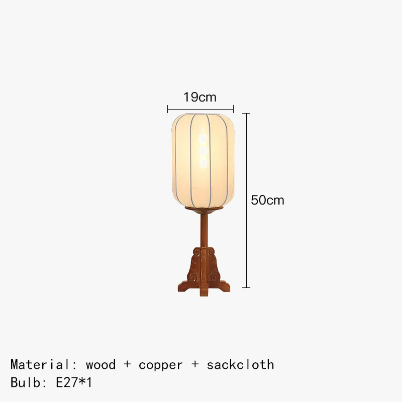 lampadaire style vintage en tissu bois cuivre pour hôtels et restaurants