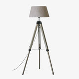 Lampadaire trépied ajustable avec abat-jour en tissu American