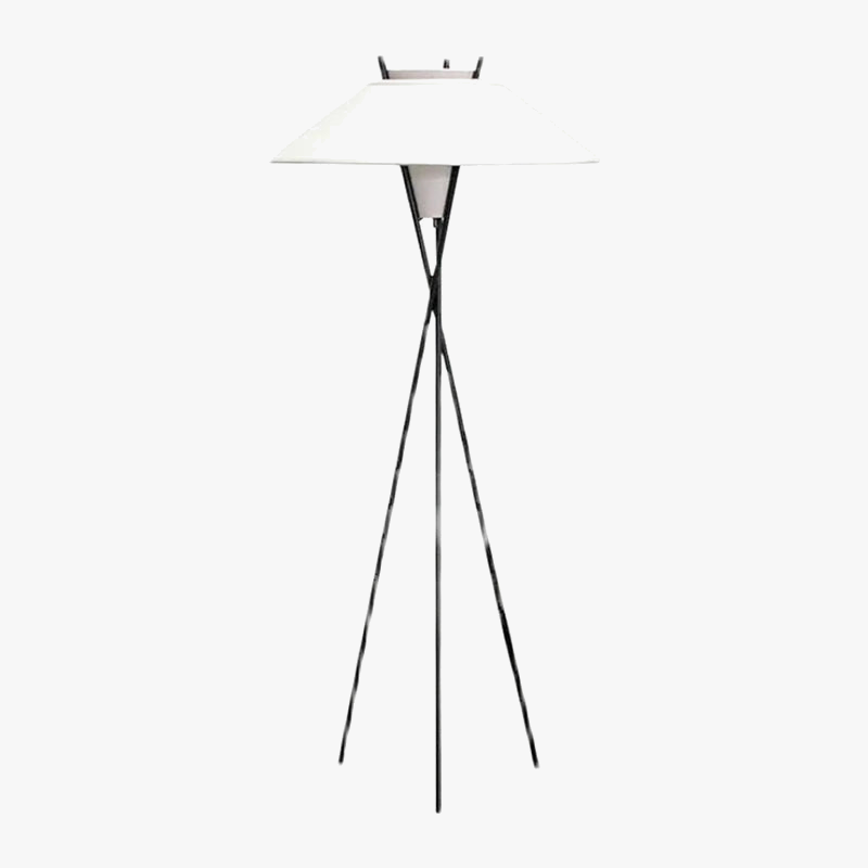 lampadaire triangulaire moderne design italien avec abat-jour vintage