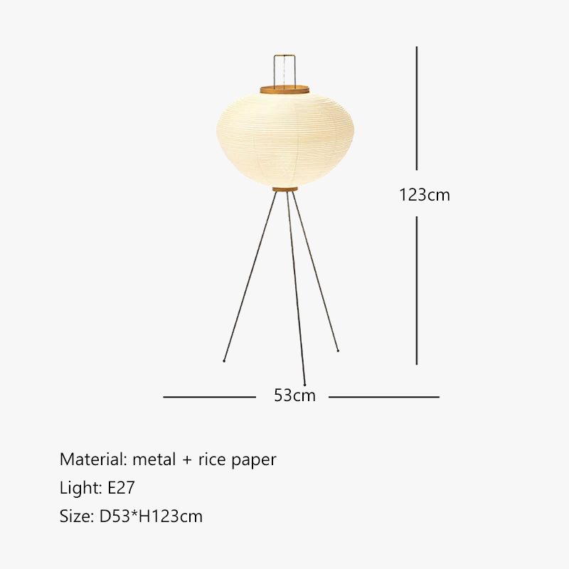 lampadaire wabi sabi japonais vintage fait à la main