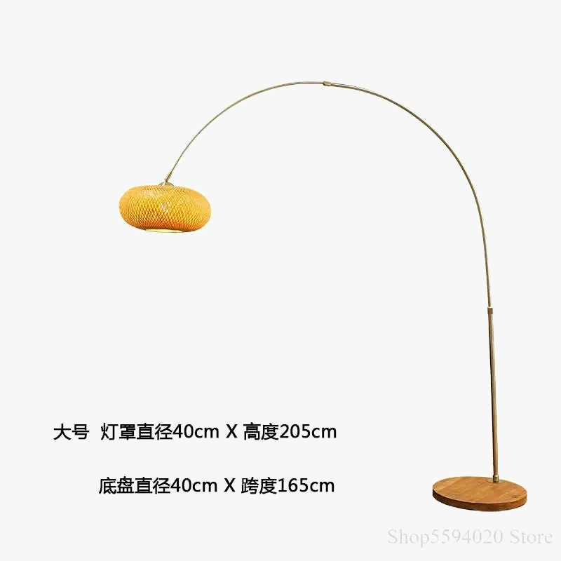 lampadaire zen chinois en bois design japonais à LED