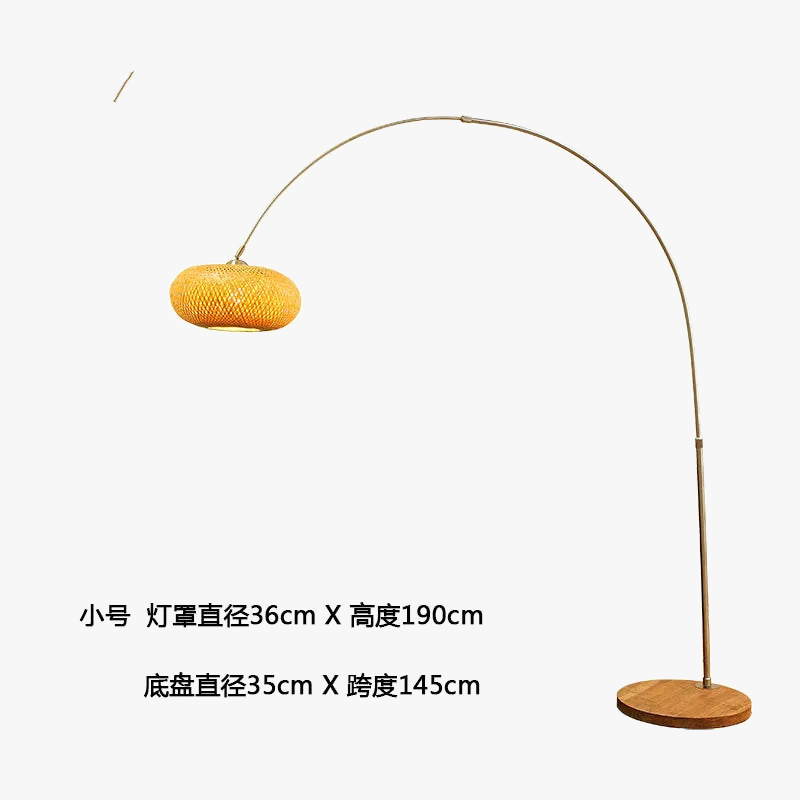 lampadaire zen chinois en bois design japonais à LED