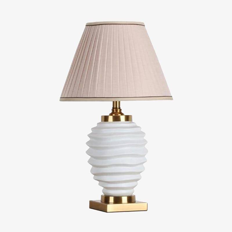 Lampe à poser LED en céramique à vagues Dohia