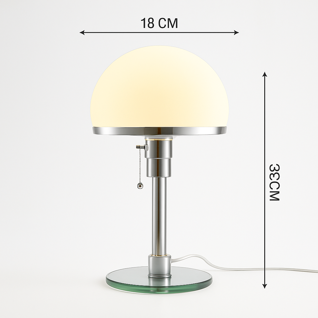 Lampe Bauhaus lampe de Table blanche design danois nordique chambre chevet Simple lampe de Table en verre pour salon