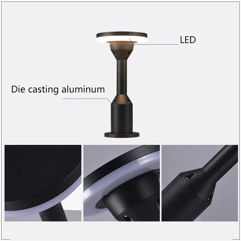 lampe borne led pour éclairage extérieur paysage