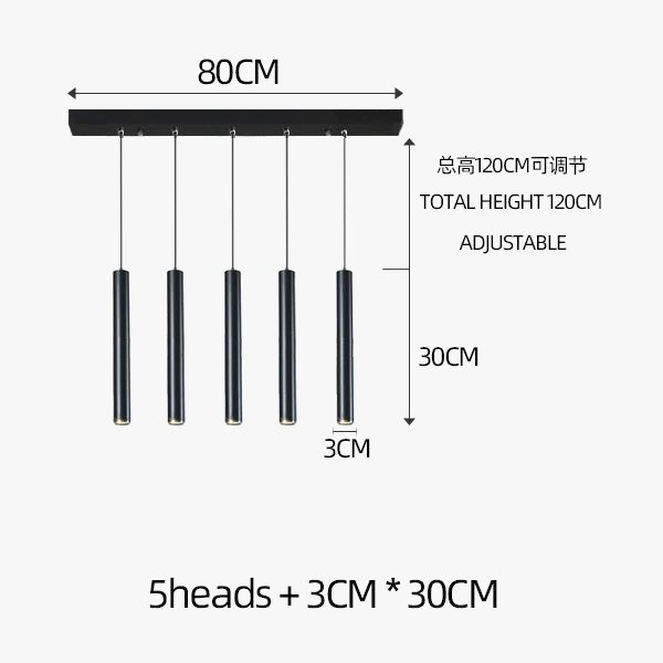 lampe cylindrique moderne nordique pour restaurant à LED