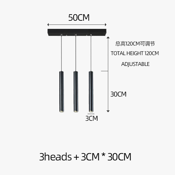 lampe cylindrique moderne nordique pour restaurant à LED