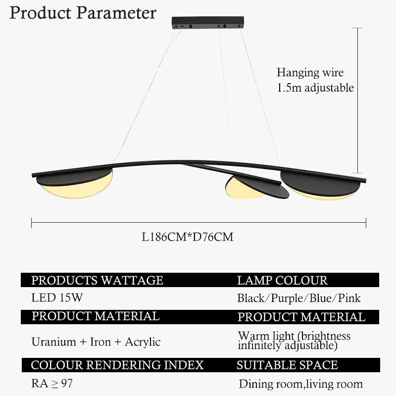 lampe décorative moderne en forme de feuille dabricot pour intérieur