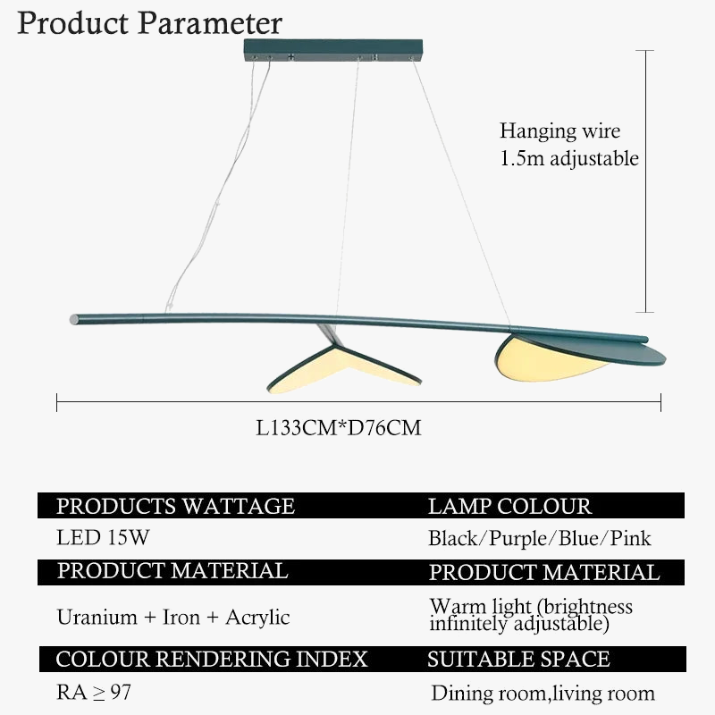 lampe décorative moderne en forme de feuille dabricot pour intérieur
