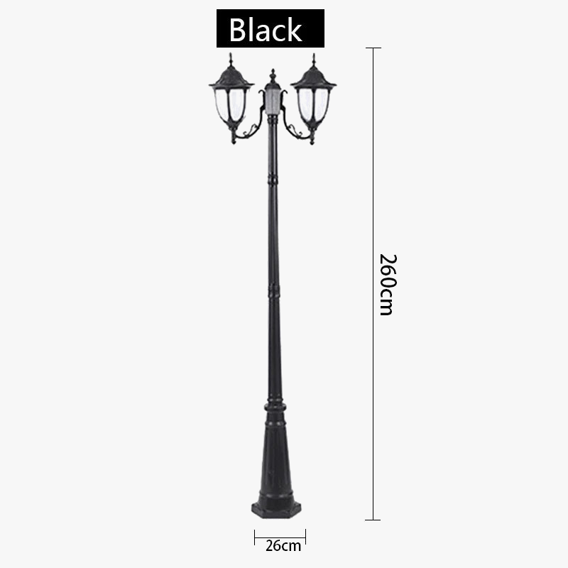 lampe d'extérieur rétro européenne pour jardin et parc