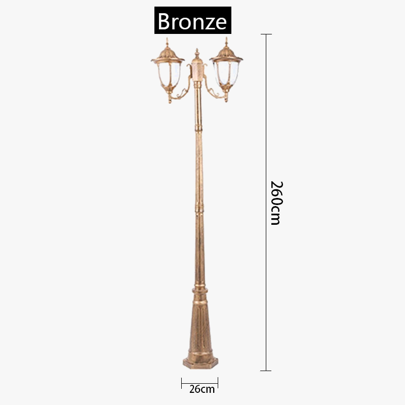 lampe d'extérieur rétro européenne pour jardin et parc