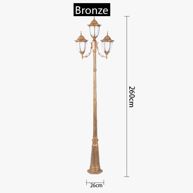 lampe d'extérieur rétro européenne pour jardin et parc