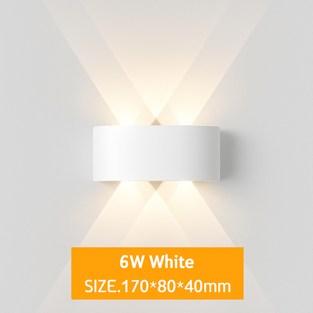 Lampe de applique murale LED extérieure étanche IP65 applique murale intérieure 4W6W 8W 10W lumières de jardin en aluminium chambre salon escaliers éclairage