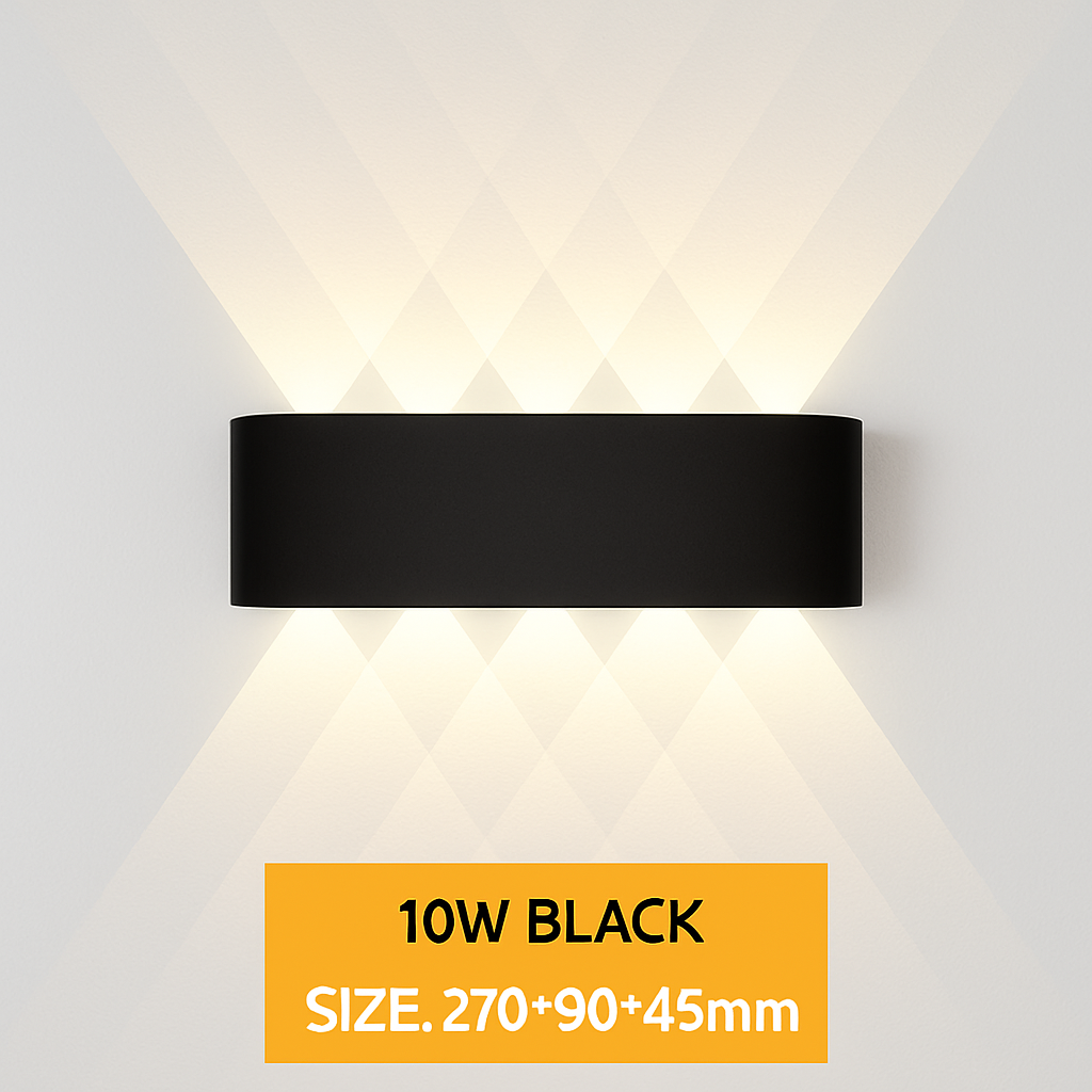 Lampe de applique murale LED extérieure étanche IP65 applique murale intérieure 4W6W 8W 10W lumières de jardin en aluminium chambre salon escaliers éclairage