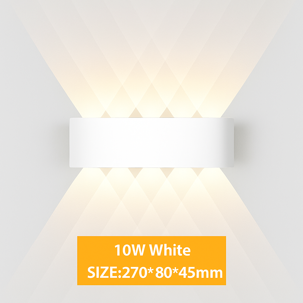 Lampe de applique murale LED extérieure étanche IP65 applique murale intérieure 4W6W 8W 10W lumières de jardin en aluminium chambre salon escaliers éclairage